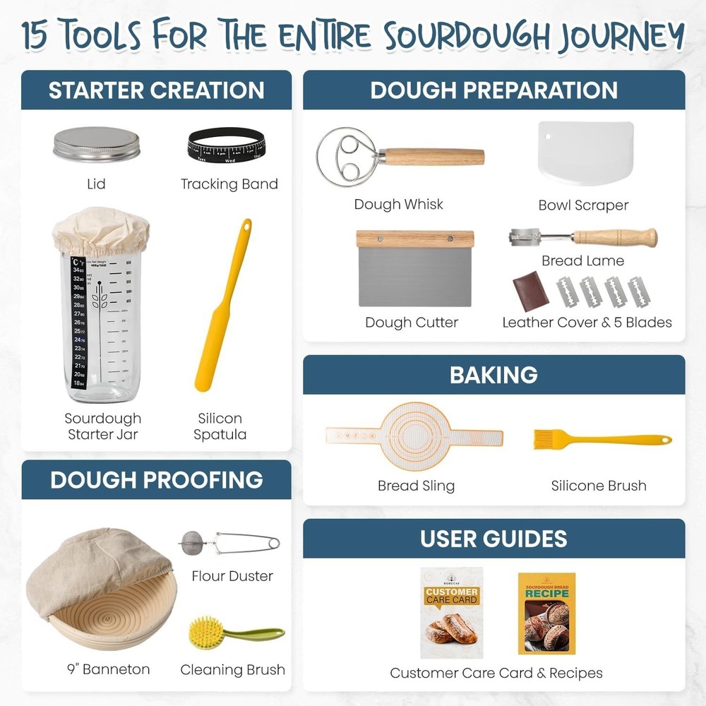 Comprehensive Sourdough Baking Tools Gift for Bakers