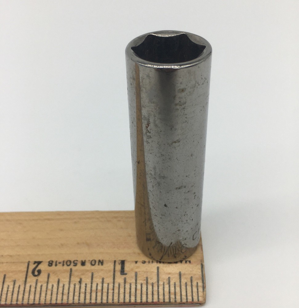 Vintage Craftsman -G- Code 43334 9/16” 6 Point 3/8” Drive Deep Socket! Nice USA