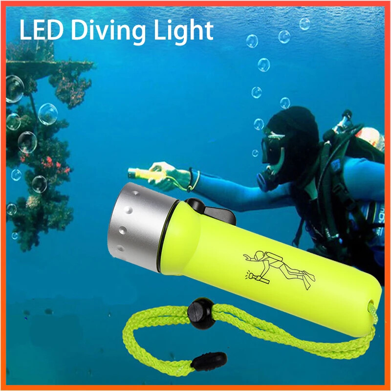 Diving Flashlight Super Bright 2000LM Q5 Waterproof Underwater Flash Deep Diving
