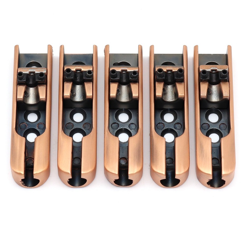 5 String Bass Bridge Individual Bridge Tailpiece Single String Saddle Red Copper