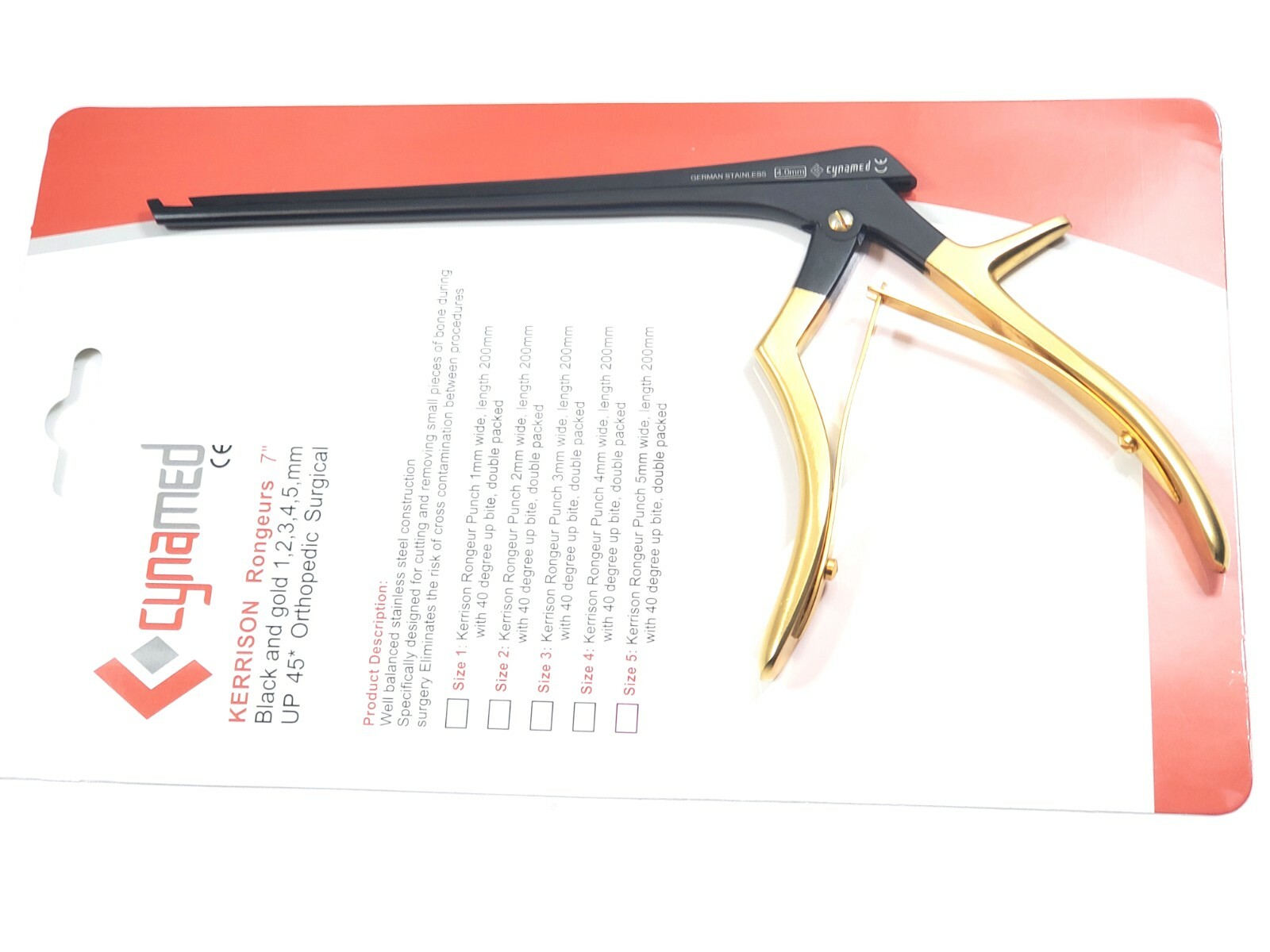 5 Premium German KERRISON Rongeurs 7" 1,2,3,4,5mm up 45 Orthopedic Instruments