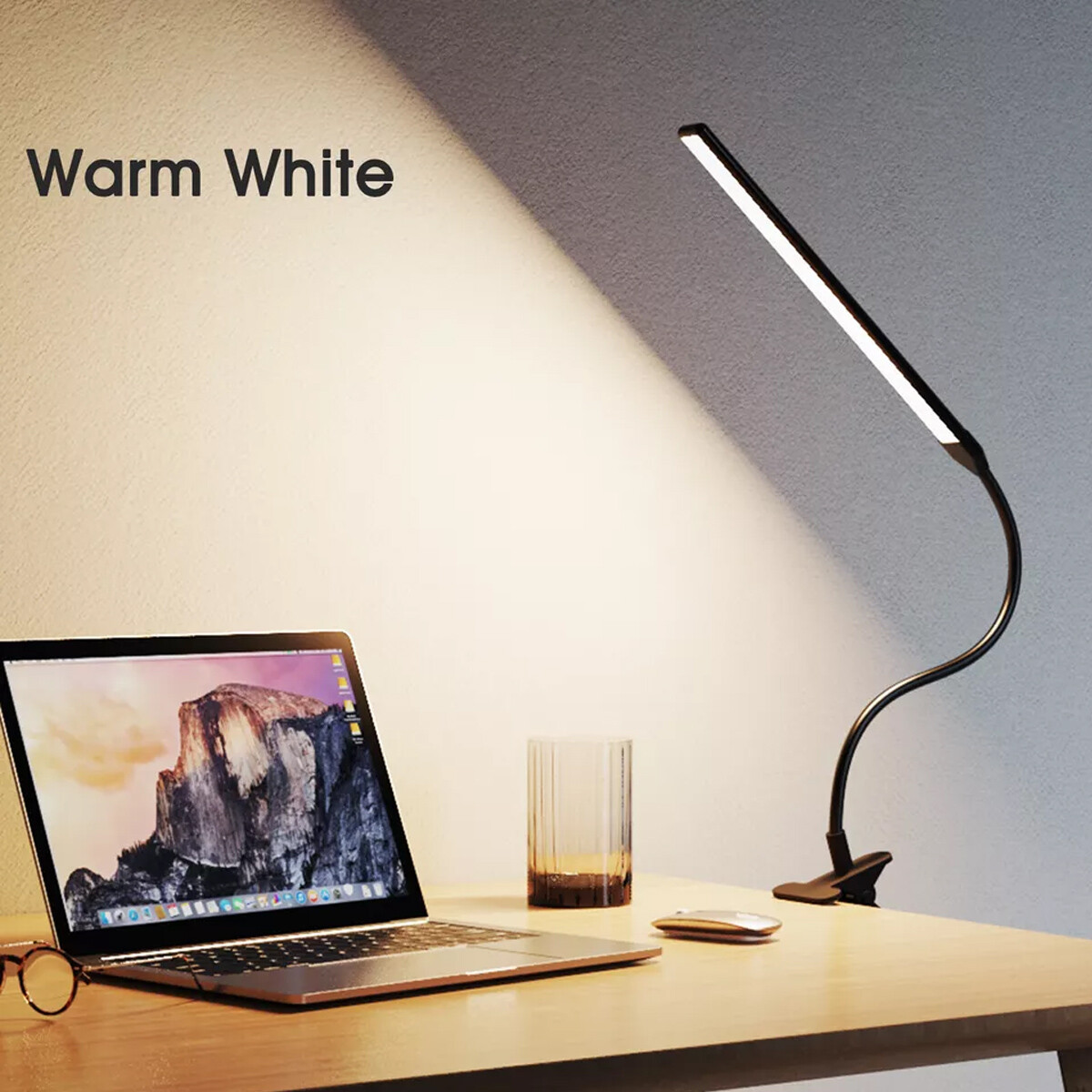 LED Desk Lamp Adjustable Swing Arm Lamp with Clamp Eye-Caring Reading Desk Light