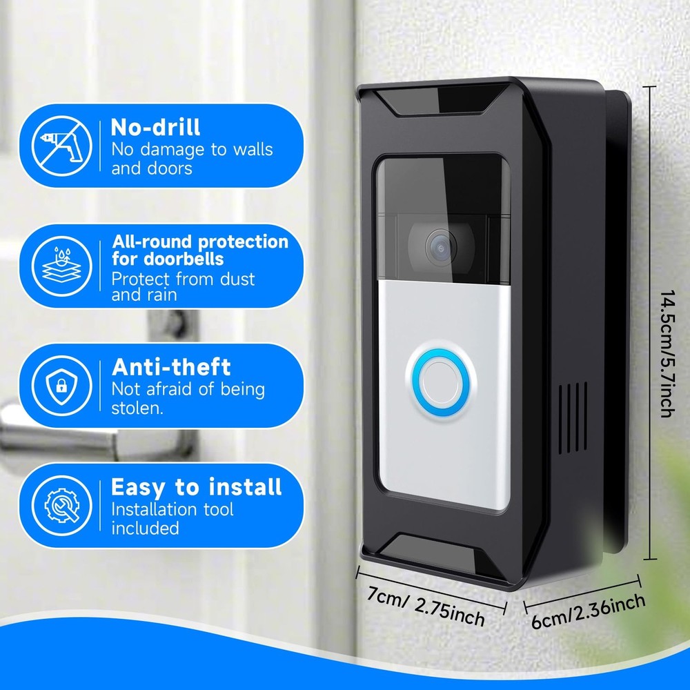 AntiTheft Video Doorbell Mount Compatible with Ring/Blink Wireless Camera Doo...