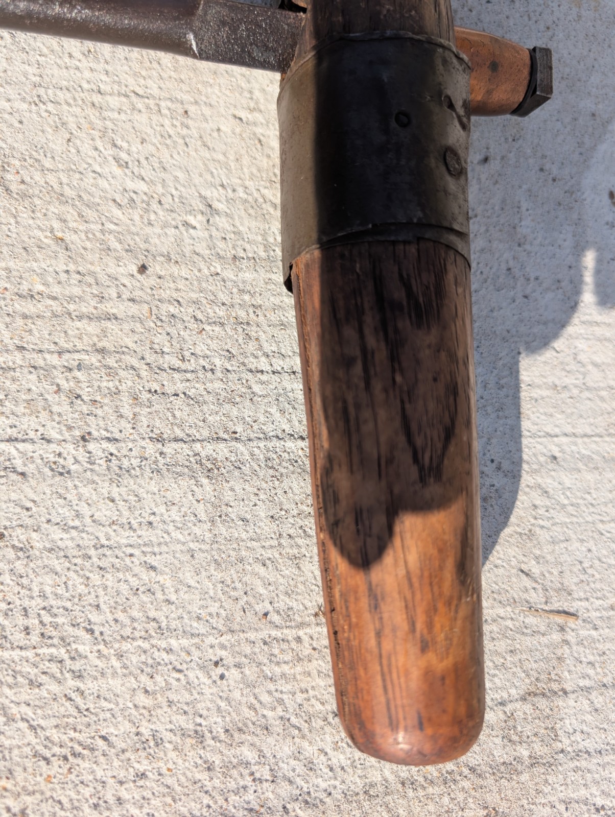 WI Barn Antique Vintage T Handle Barn Beam Hand Drill 2 1/4" Bit x 20 1/4" H