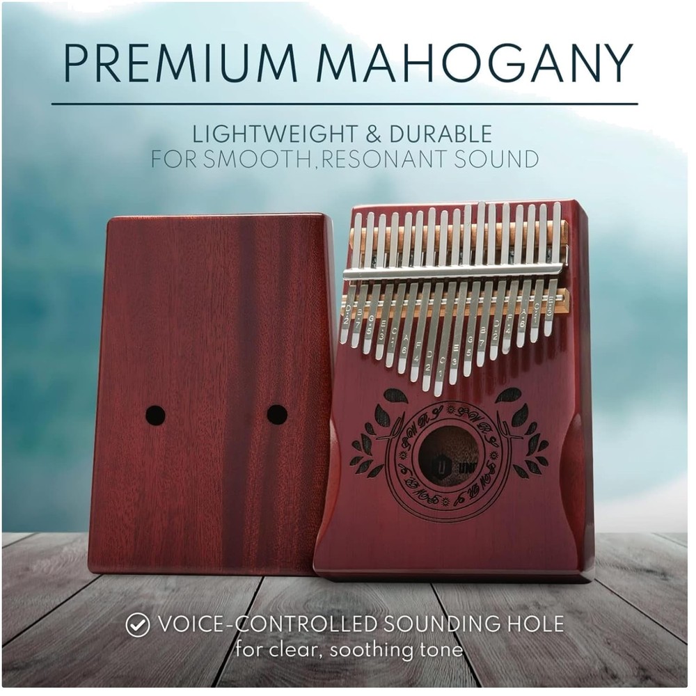 Compact Mahogany Kalimba Percussion Instrument