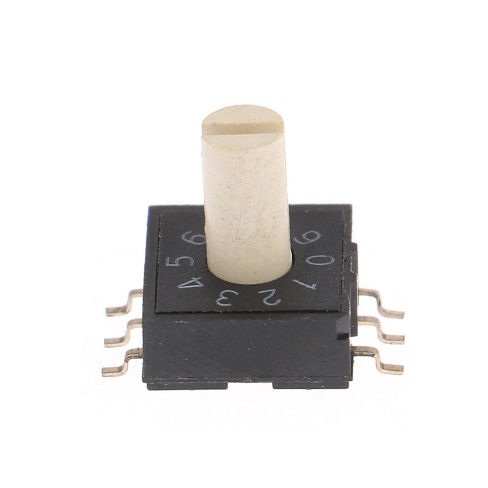 Rotary Switch for Fine Adjustment 10 Positions 0 to 9 Coding Color Black