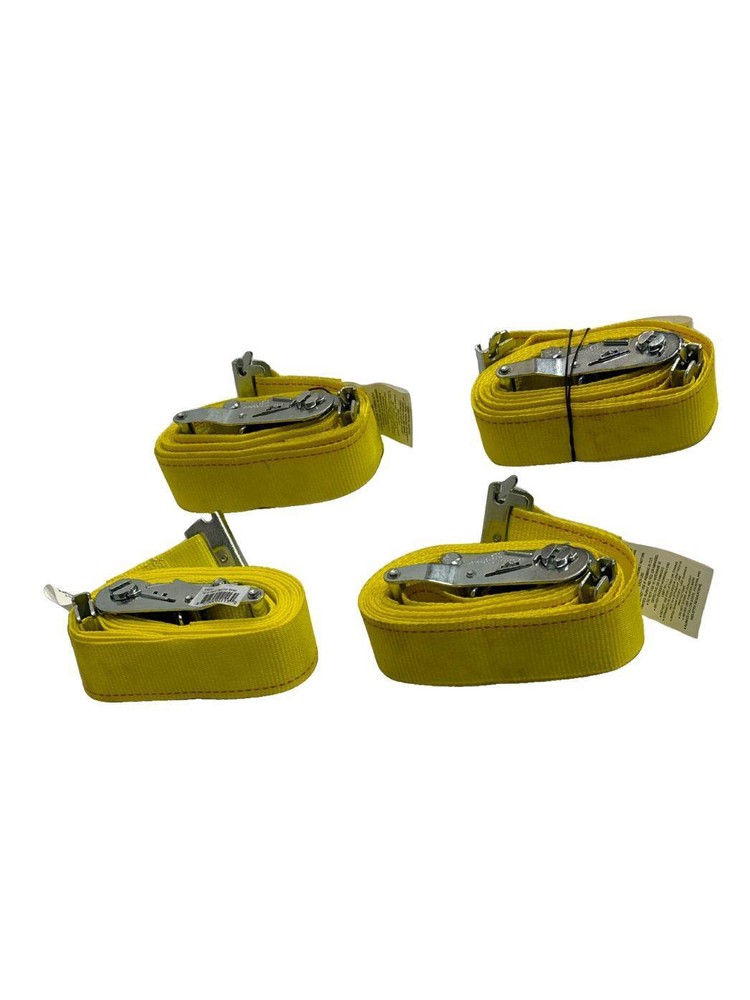 2" X 12' Yellow E-Track Ratchet Strap 4 Pack