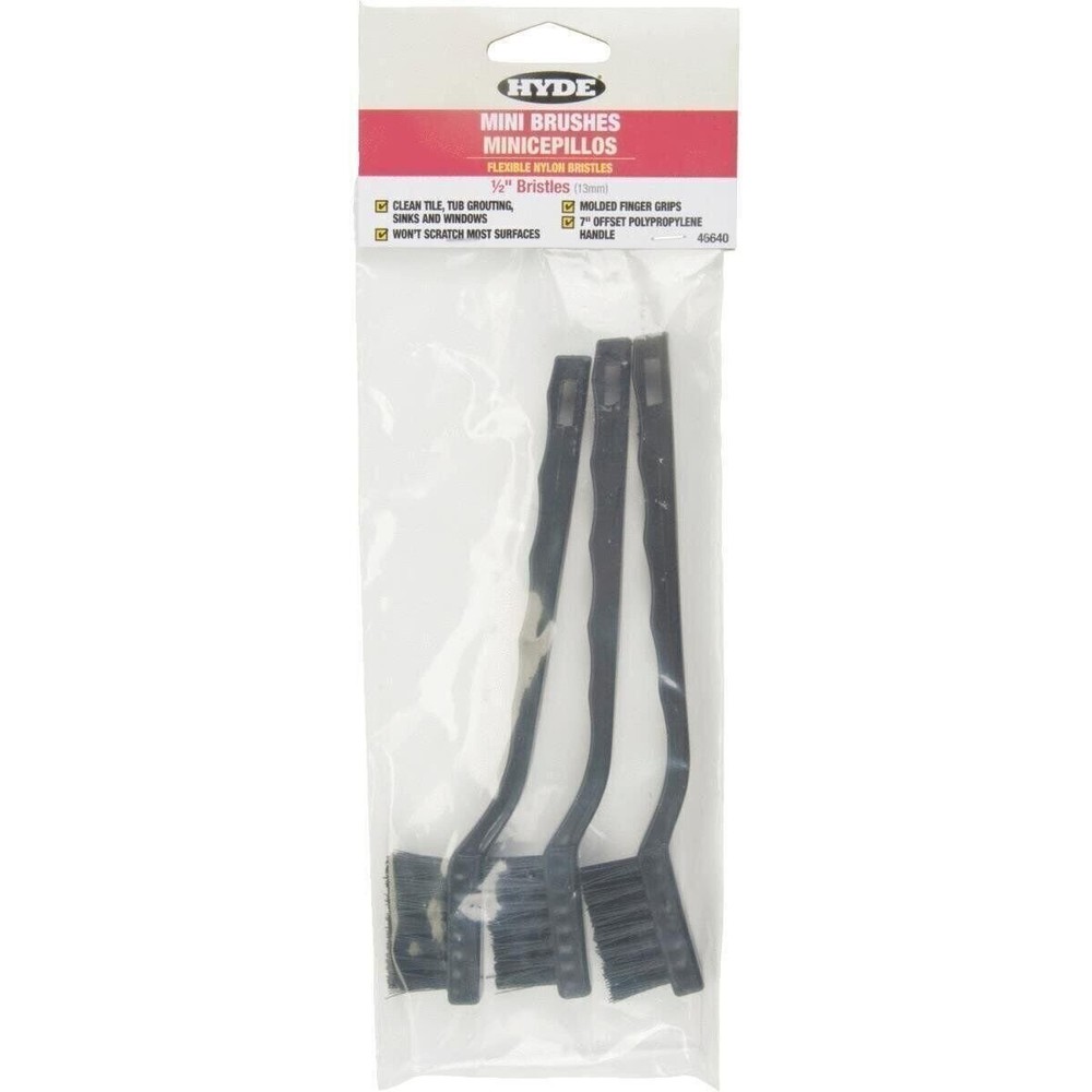 Hyde 3Pk Mini Nylon Brush