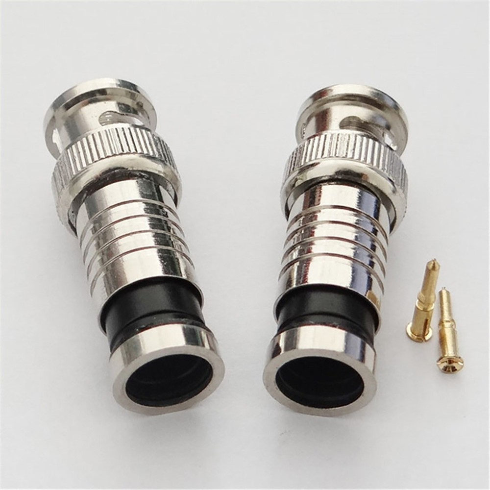 10Pack Premium Adapter BNC Compression Connector for CCTV Camera RG6 Coax Cable