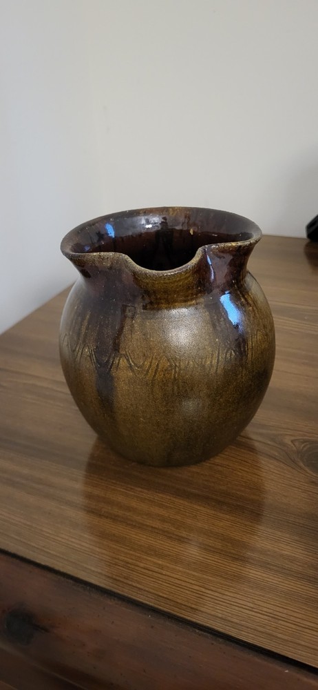 Roger Corn Georgia Folk Art Potter Small Pitcher 2005 Signed