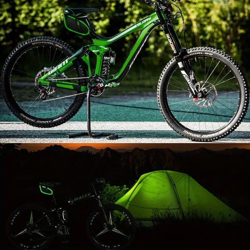 Bicycle Saddle Bag with Luminous Strips - Under Seat Storage Pouch for Cycling