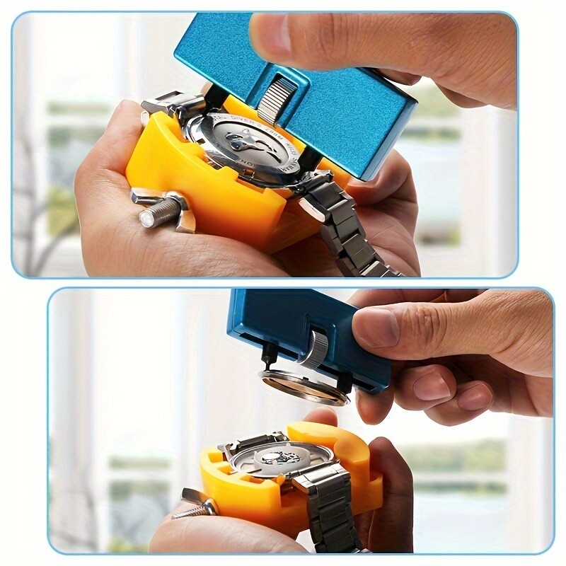 Adjustable Rectangle Watch Back Case Cover Opener Remover Wrench Repair Kit Tool