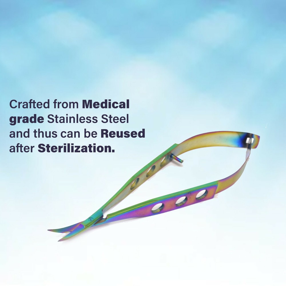 CASTROVIEJO Stitch MicroSurgical Scissors Sharp/Sharp 5.5"Curved Premium Quality