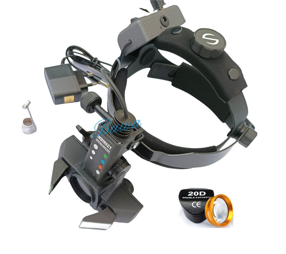 Original Indirect Ophthalmoscope Binocular & Rechargeable 20D Lens Optometry