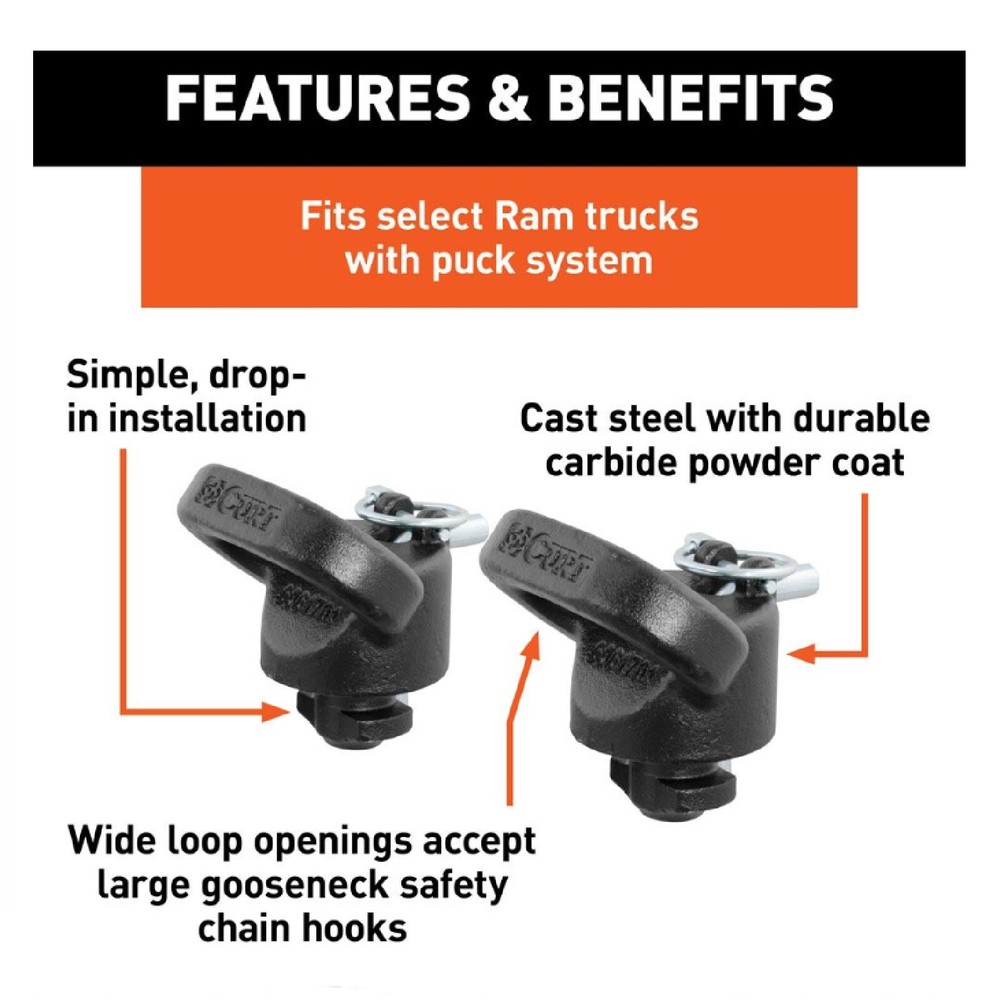 Curt 60617 RAM Safety Chain Anchors