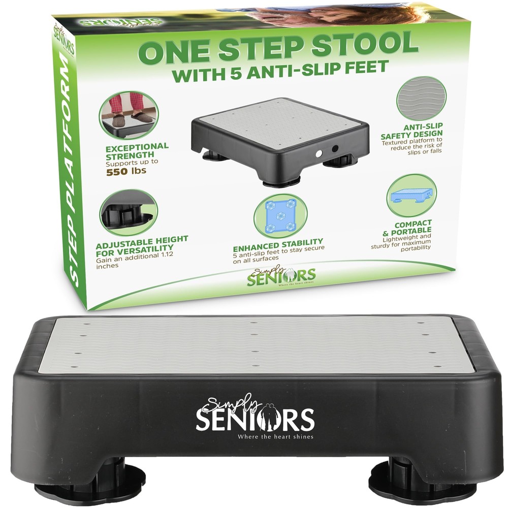 Small Heavy Duty Plastic Step Stool for Adults Mobility Aid for Seniors