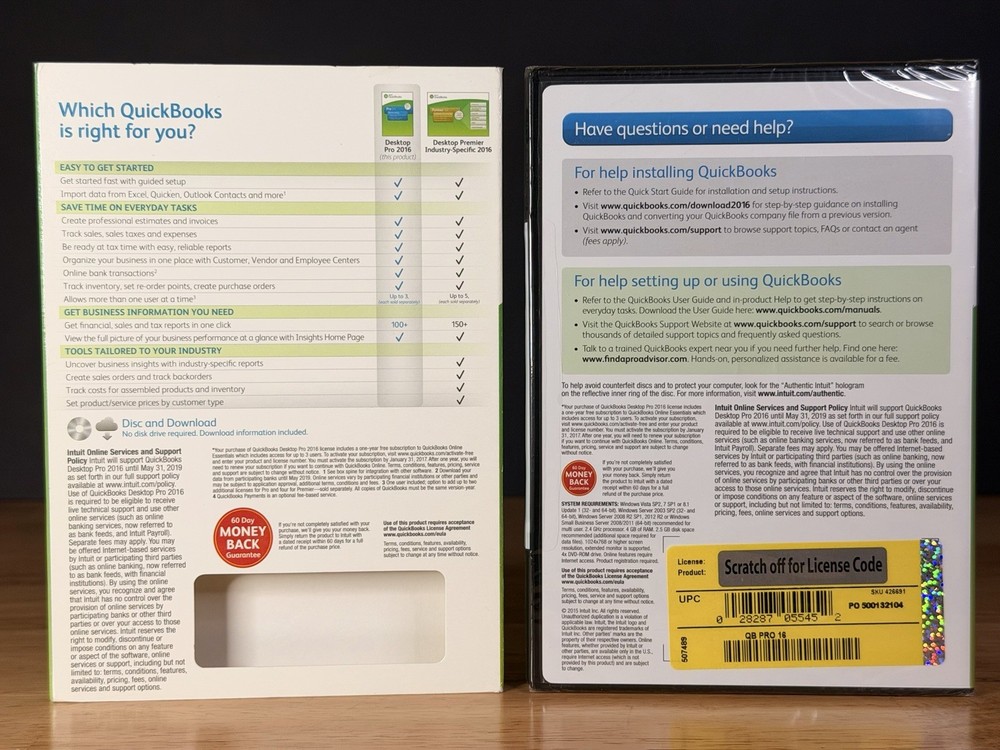 NEW Quickbooks 2016 Desktop Pro Windows Retail -NO SUBSCRIPT10N- SEALED