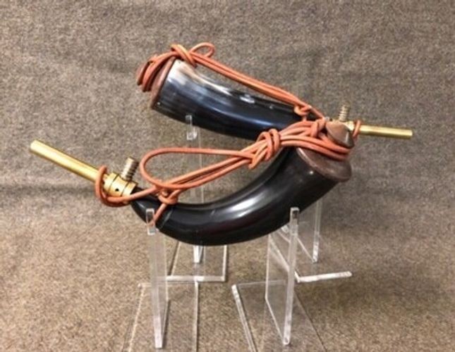 Powder Horn with Brass Spout and Measure