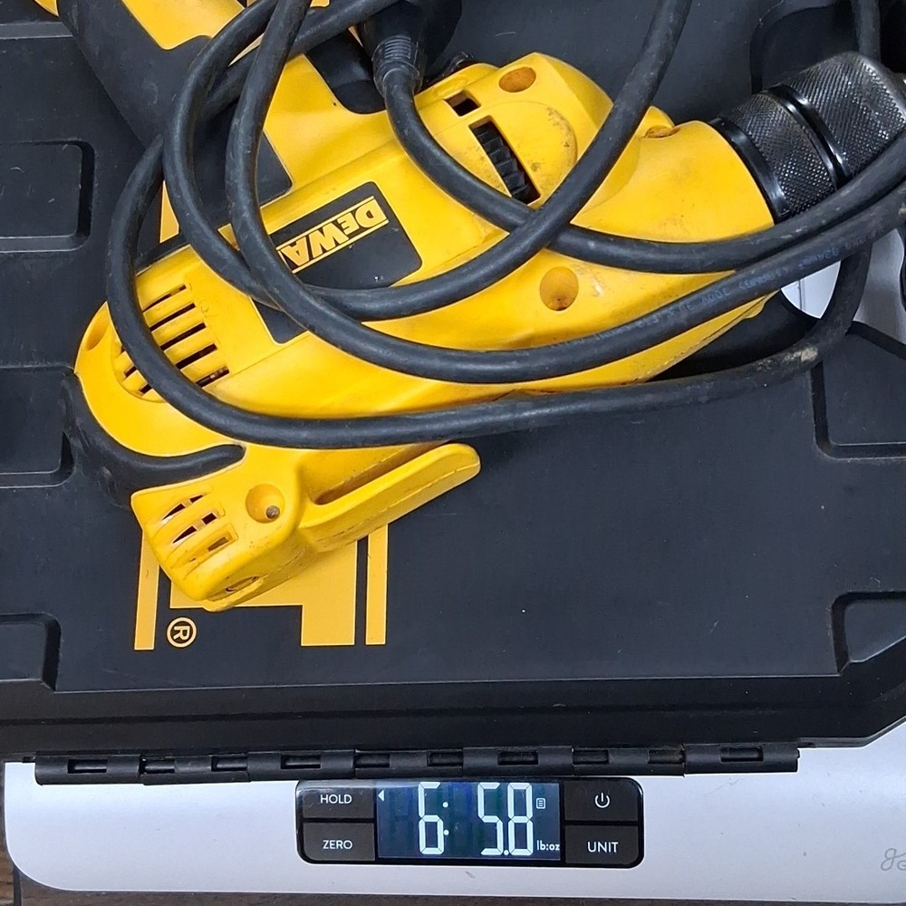 DeWalt DWD115K 3/8" Corded Variable Speed Drill 8 Amp Mid-handle w/Case Keyless