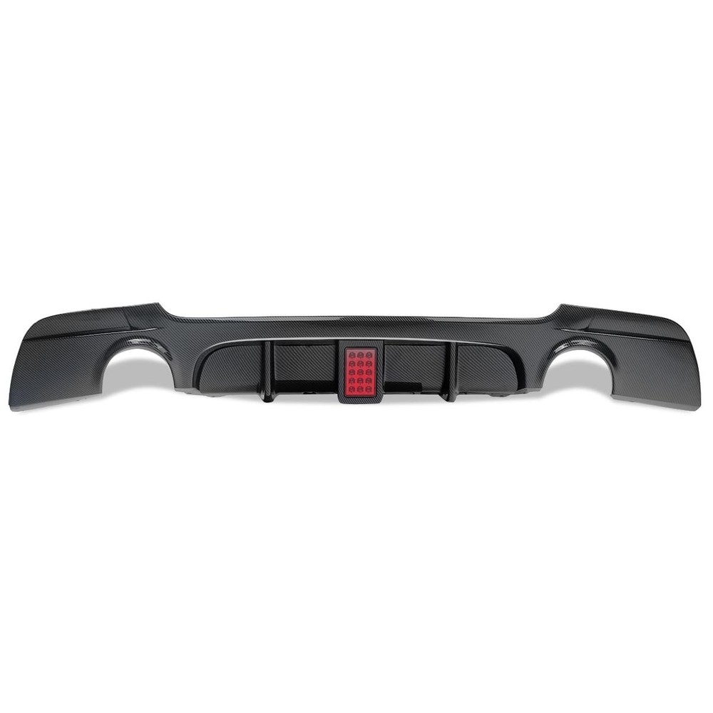 Rear Bumper Diffuser with Light for E92 E93 335i 328i 2007-2013 Carbon Fiber