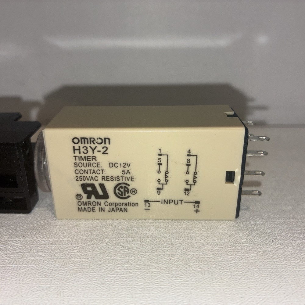 DC12V H3Y-2 DelayTimer Time Relay 0-605Second & Base Socket/ New