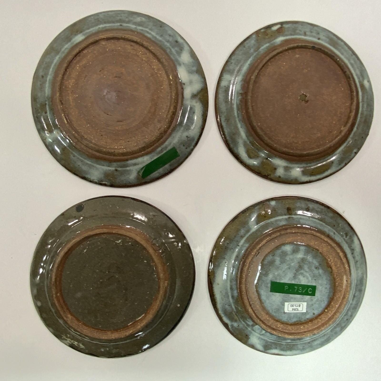 4 Vintage Abuja School Earthenware plate,Nigeria Africa late 20th century