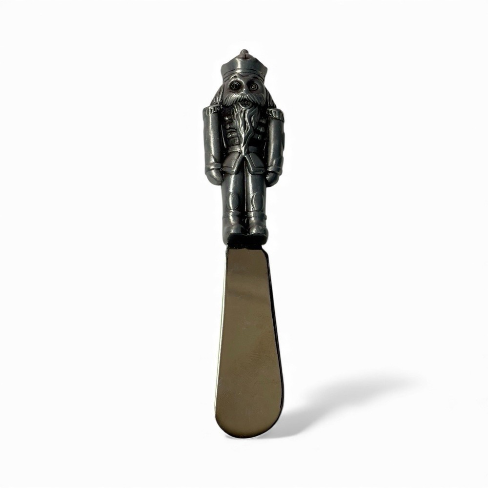5" SOLID PEWTER NUTCRACKER SPREADER CHRISTMAS