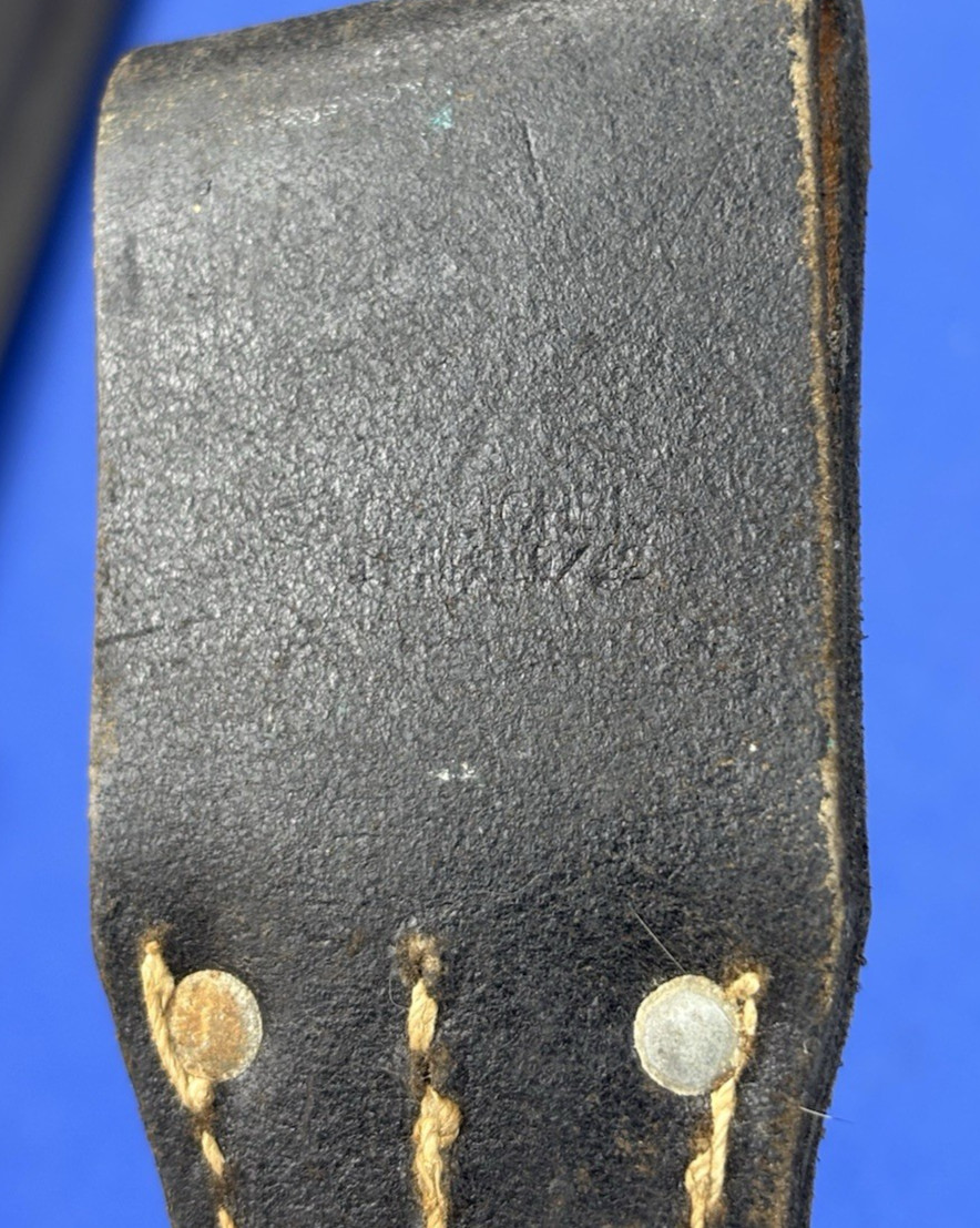 Vintage 1940 German WWII E. Pack & Sohn Bayonet & Scabbard Matching Number Frog