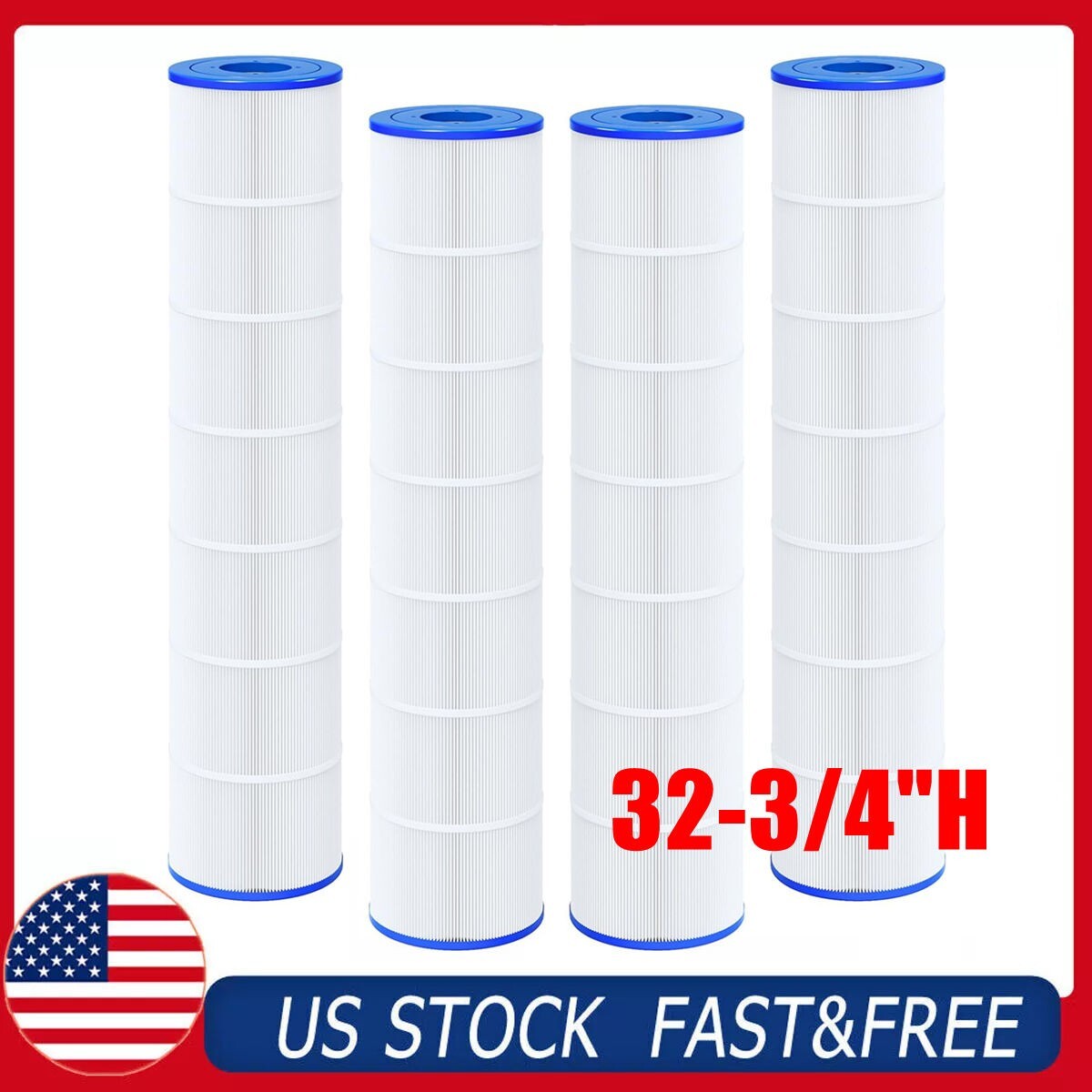 C5030 Pool Filter Cartridges 4-Pack for Hayward SwimClear C5020, C5500 ,C-7494