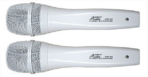 Audio2000'S APM1069P2 - Professional White Dynamic Microphone -N.O.