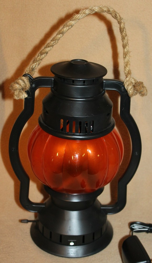 Jack 'O Lantern Electric Flaming Light Up Lantern 11"