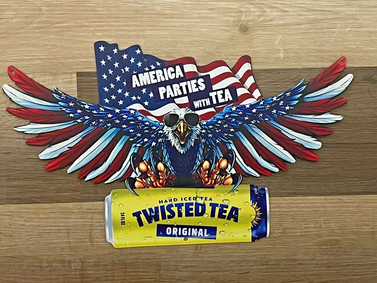 TWISTED TEA hard iced American Eagle Metal SIGN Mancave Garage Bar Pub decor