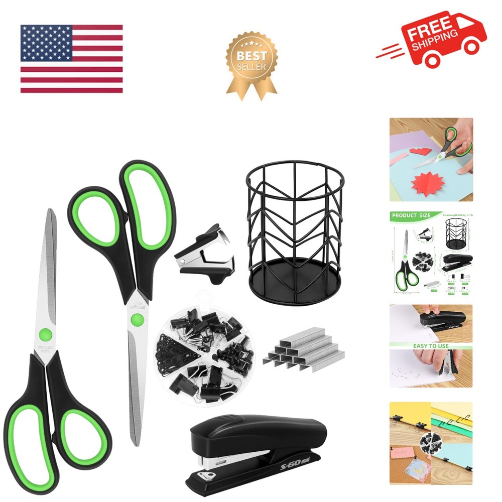 Scissors，Office Supplies Kit, Desk Accessories Set, Products Include Scissors...