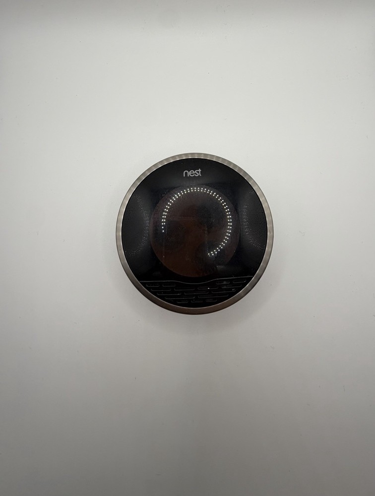 Nest Thermostat Smart Programmable Round Digital Dial Black/Silver Old Gen