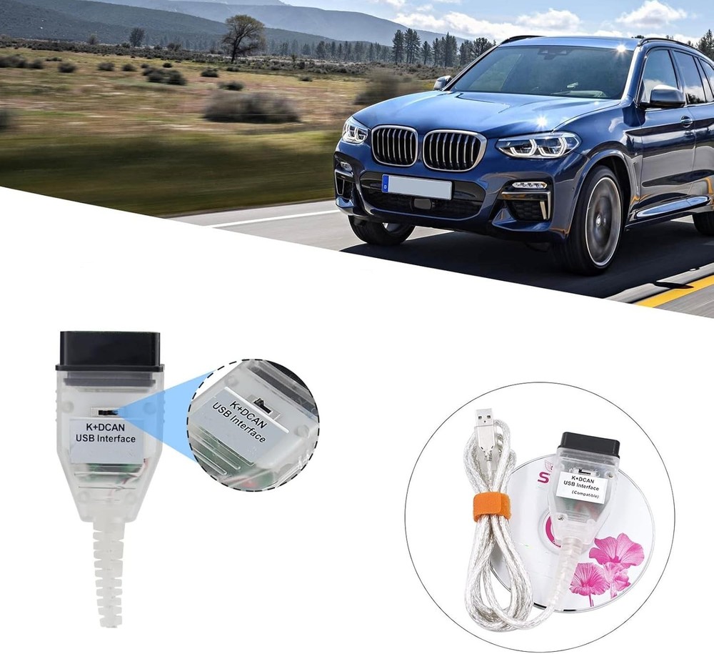 K+DCAN Cable 2M OBDII Diagnostic Cable EDIABAS Switch OBD2 K DCAN Cable