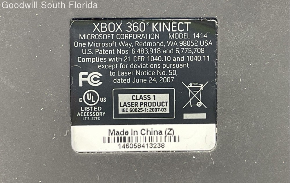Microsoft Xbox 360 Model 1414 Accessories Kinect Motion Sensor Bar Not Tested