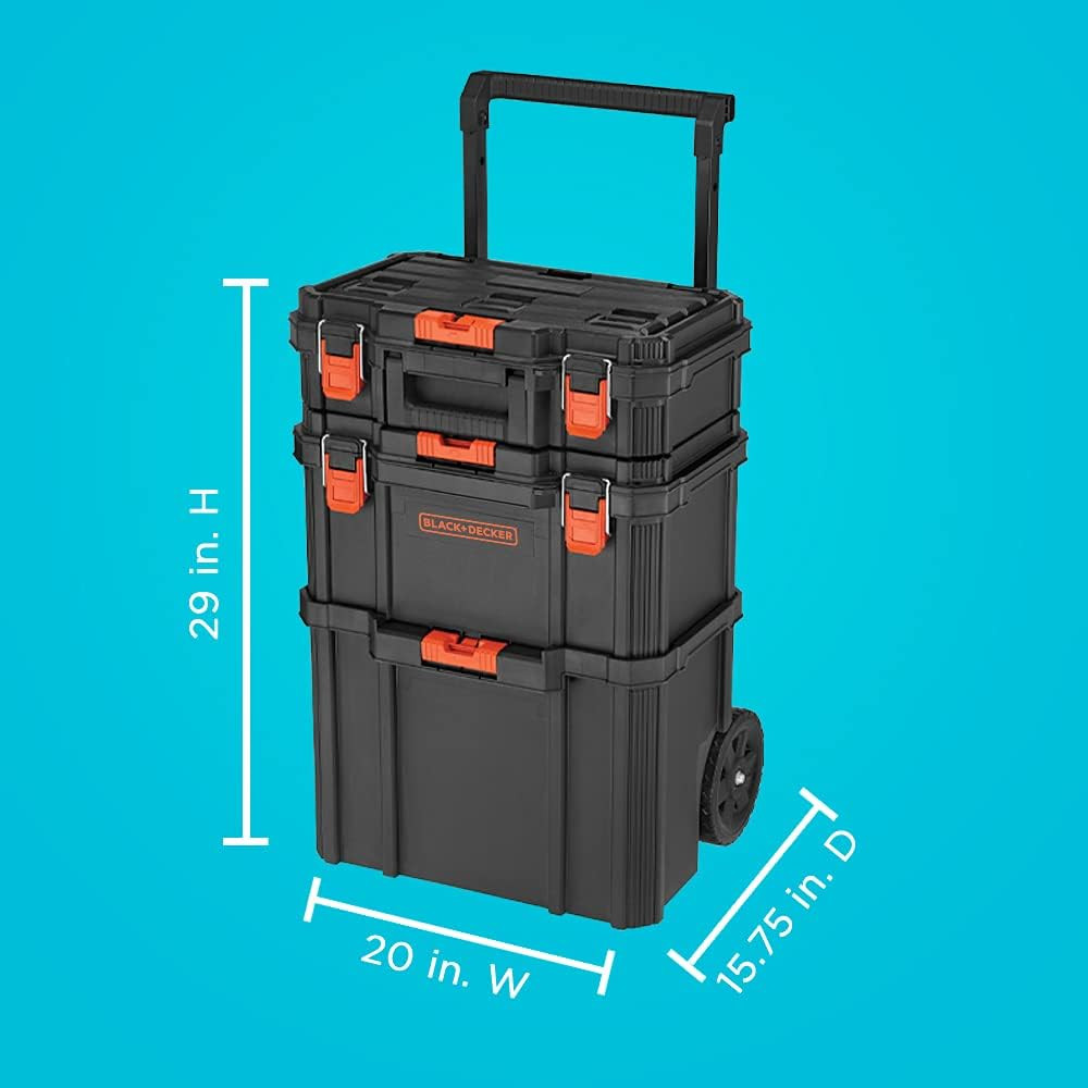 Beyond by BDST60500APB Stackable Storage System - 3 Piece Set (Small, Deep Too