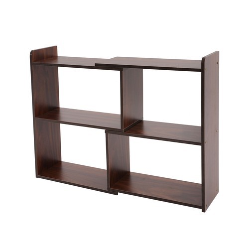 Open Storage Shelf, 3-Tier Bookcase, Retractable Storage Shelf
