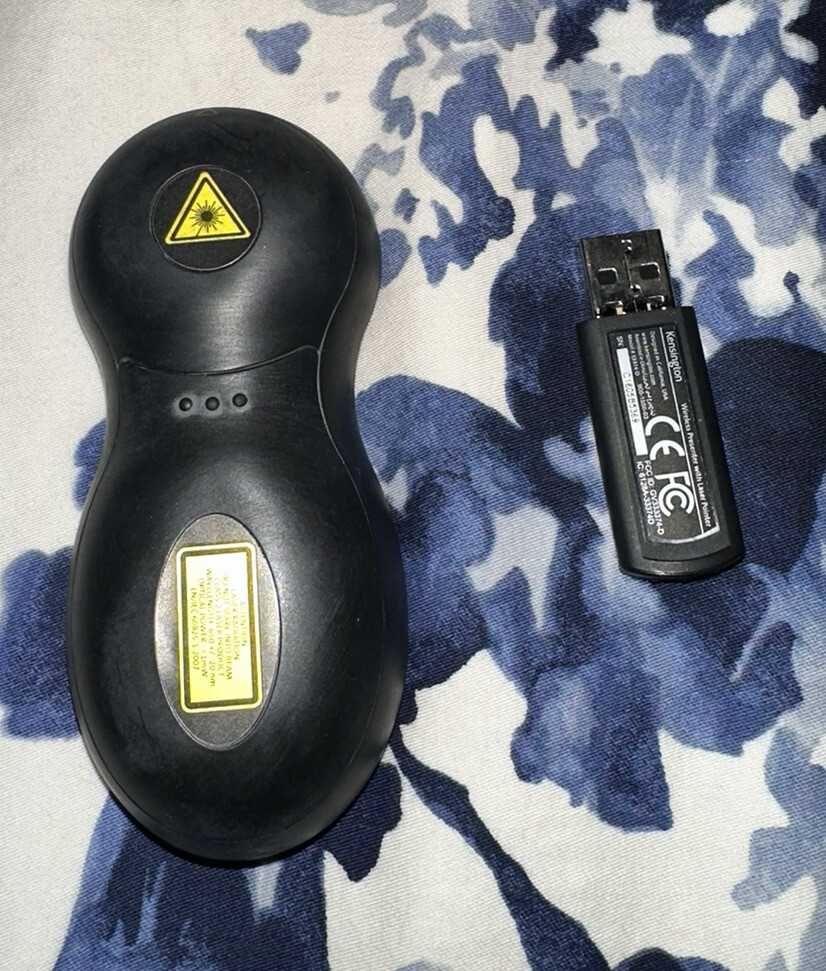 KENSINGTON 33374-P WIRELESS PRESENTER WITH LASER POINTER & USB RECEIVER