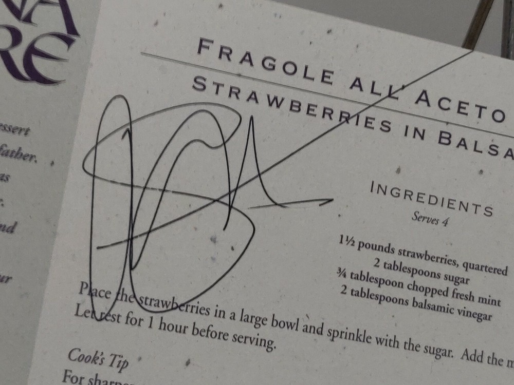 Nick Stellino SIGNED Autograph Ingredient Card