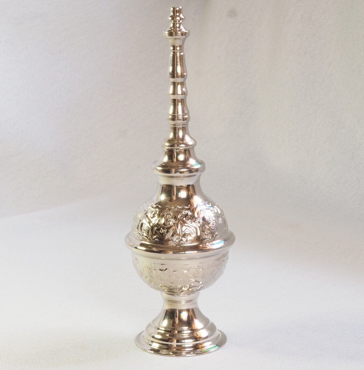 Handmade Moroccan Silver Perfume Bottle - Antique Style Decorative Gift - Unique