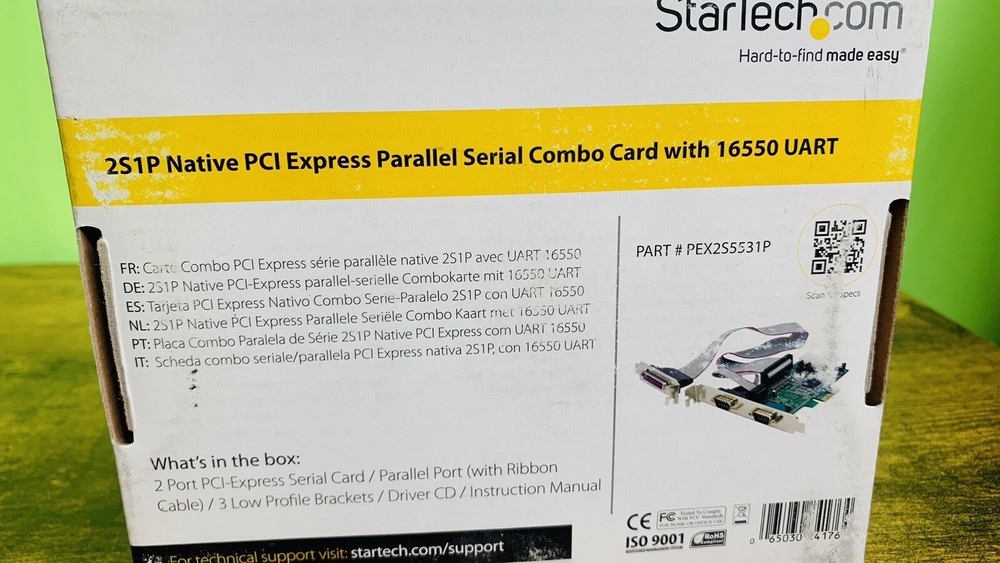 2S1P Native PCI Express Parallel Serial Combo Card with 16550 UART StarTech