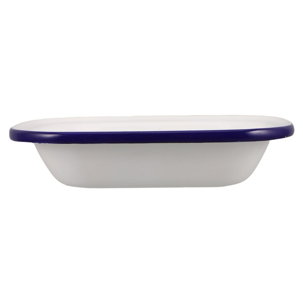 White Enamel Baking Pan Tray Cooking Roasting Dish Enamelware Pans