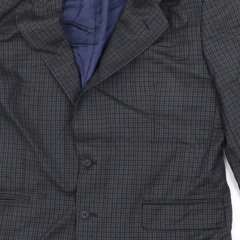 Debenhams Mens Grey Polyester Blend Jacket Blazer Size 42
