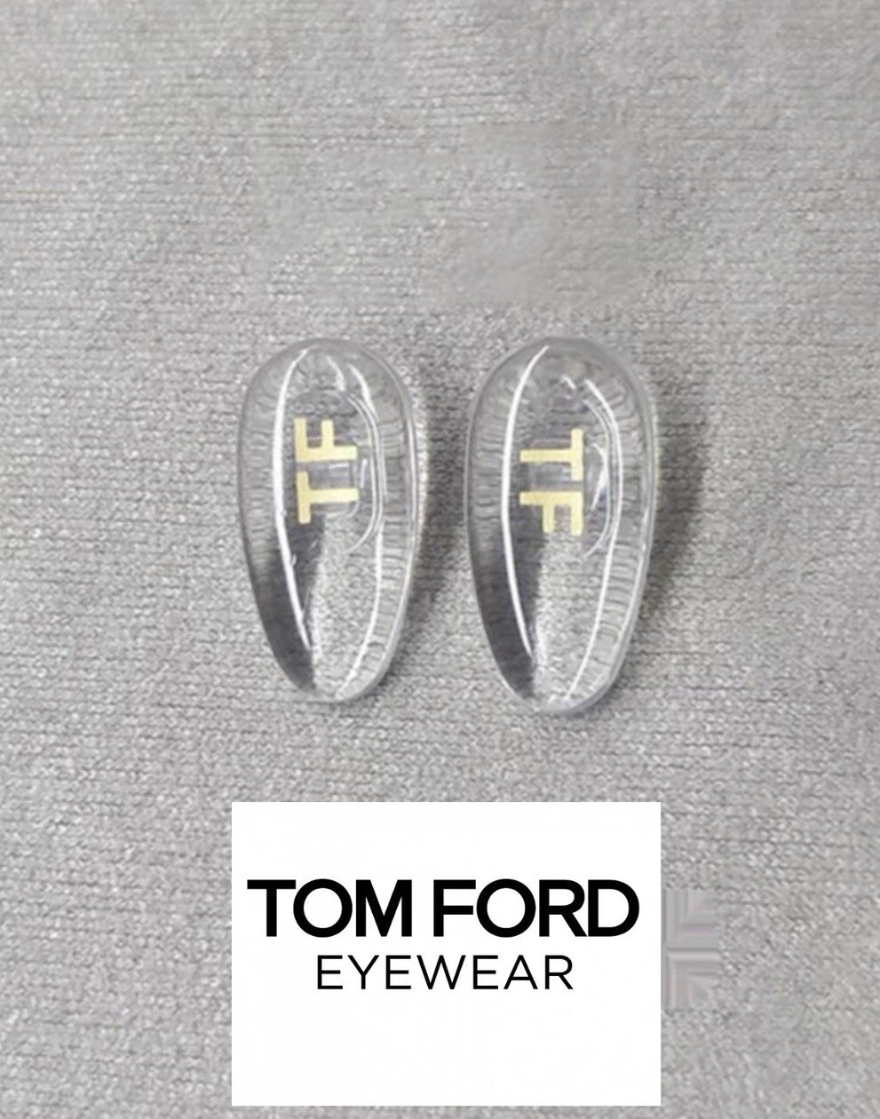 New Replacement High Quality Snap-In Nose Pads for Tom Ford Eyewear Gold 1 Pr