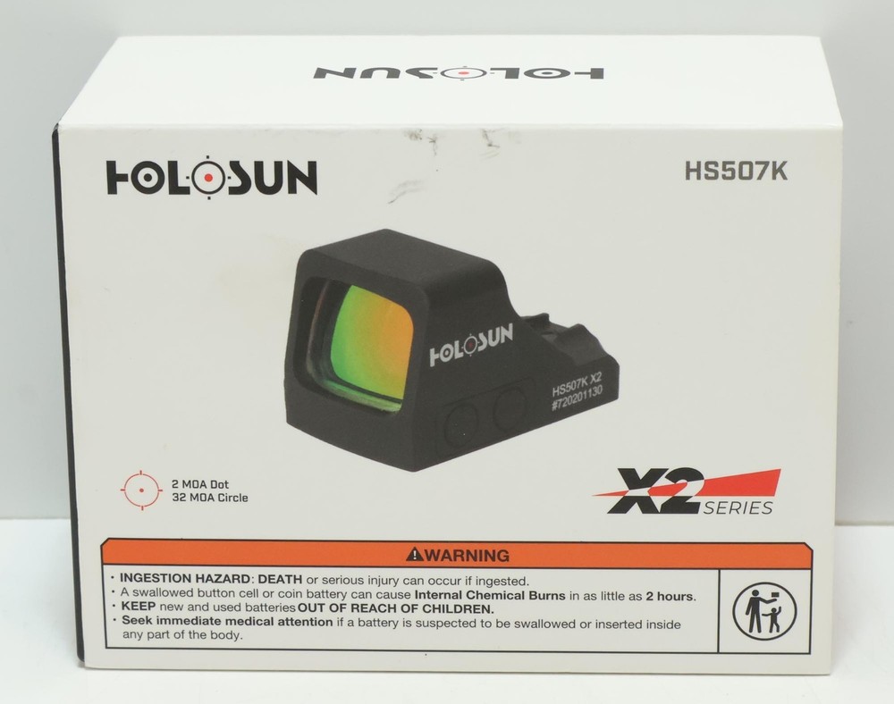 Holosun Multi-Reticle Micro 2 MOA Red Dot HS507K X2