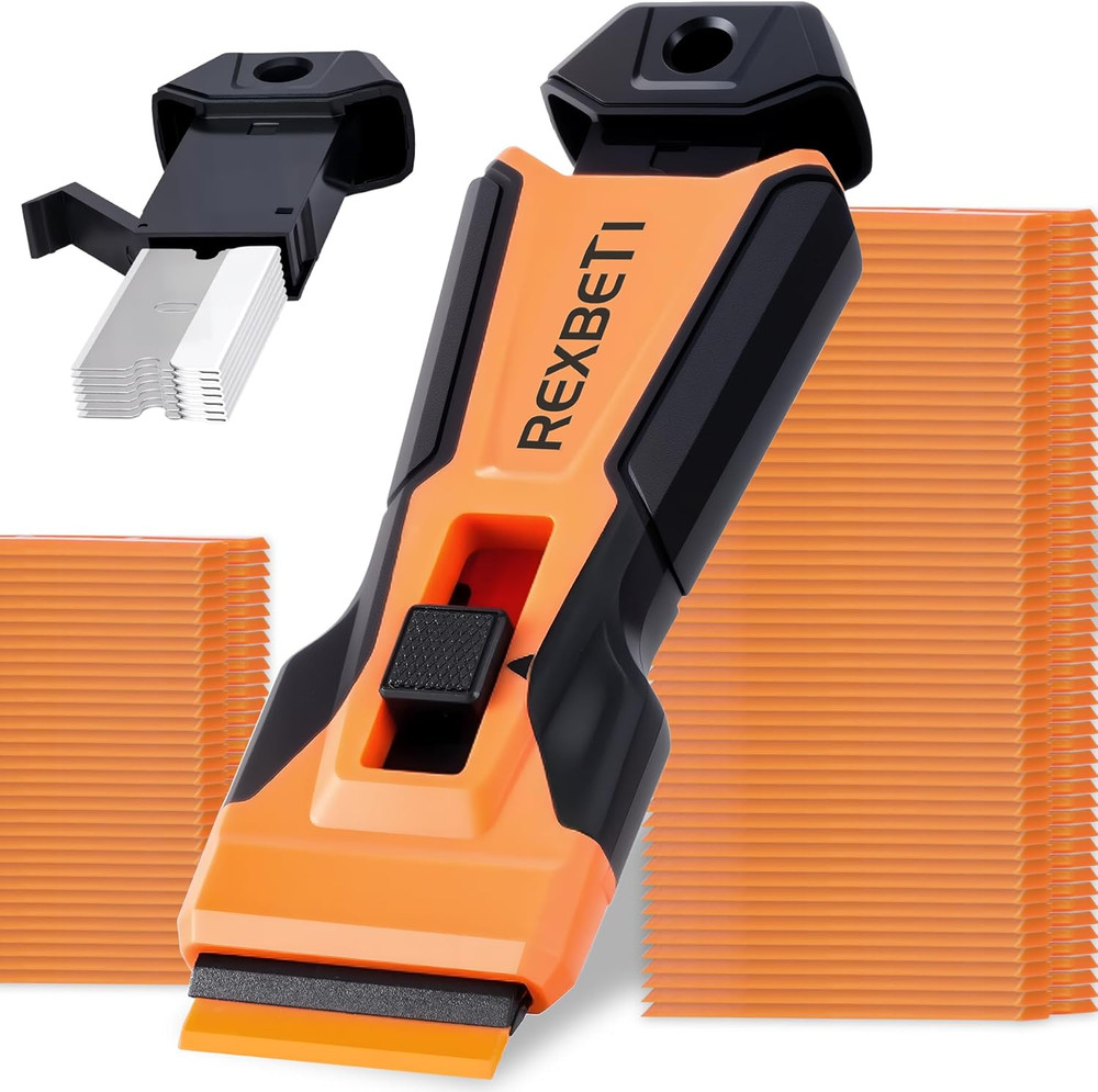 1 Pack Razor Blade Scraper Plastic Razor Blade Scraper Tool Razor with Extra
