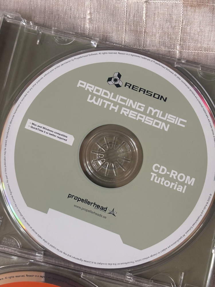 Propellerhead Reason 2.5 Software & Tutorial Disc- No License No- Disc's Only