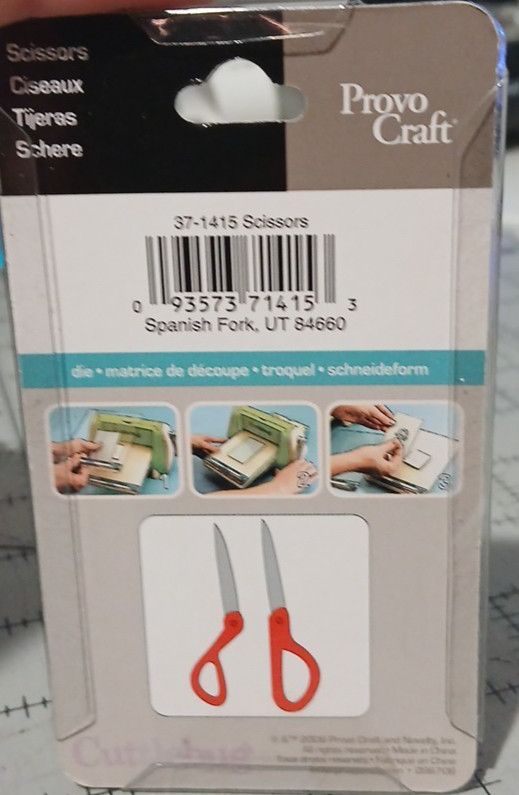 Provo Craft Cuttlebug Cutting Die Scissors Design