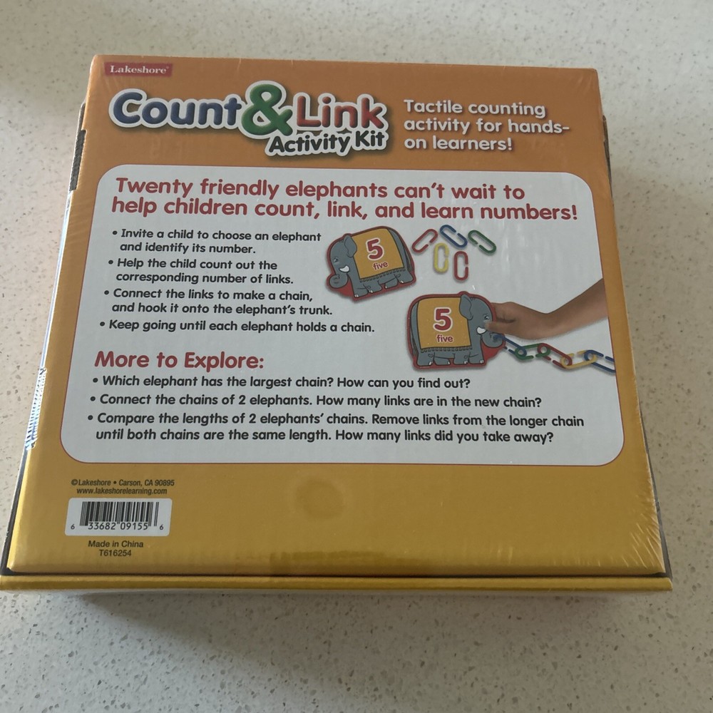 Lakeshore Count Link Activity Kit Tactical Activity For Hands-on Learners 3 Age